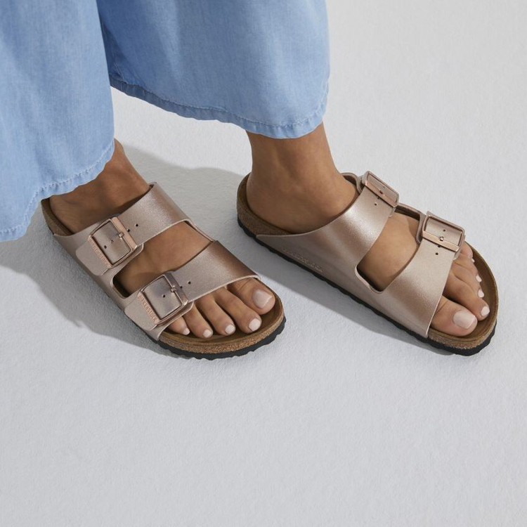 Birkenstock Arizona Birko-Flor Sandal | Copper | Narrow Width - Women's - Image 3